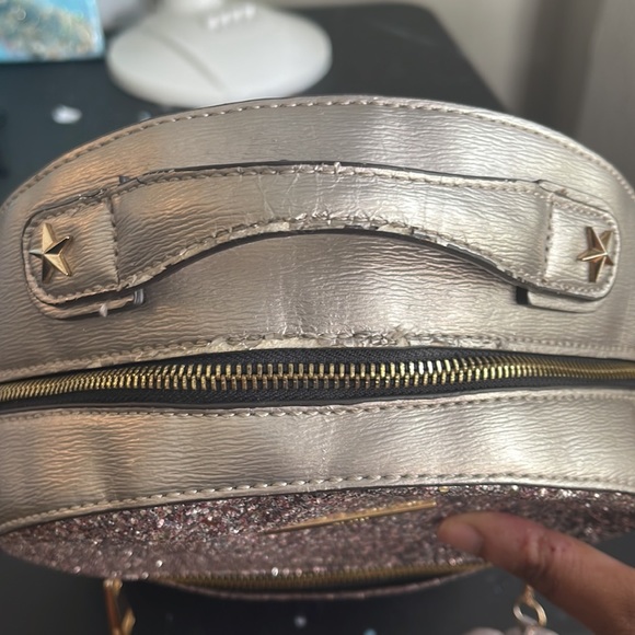 Pink & Gold Glitter Mini Aldo Back Pack - Picture 4 of 7